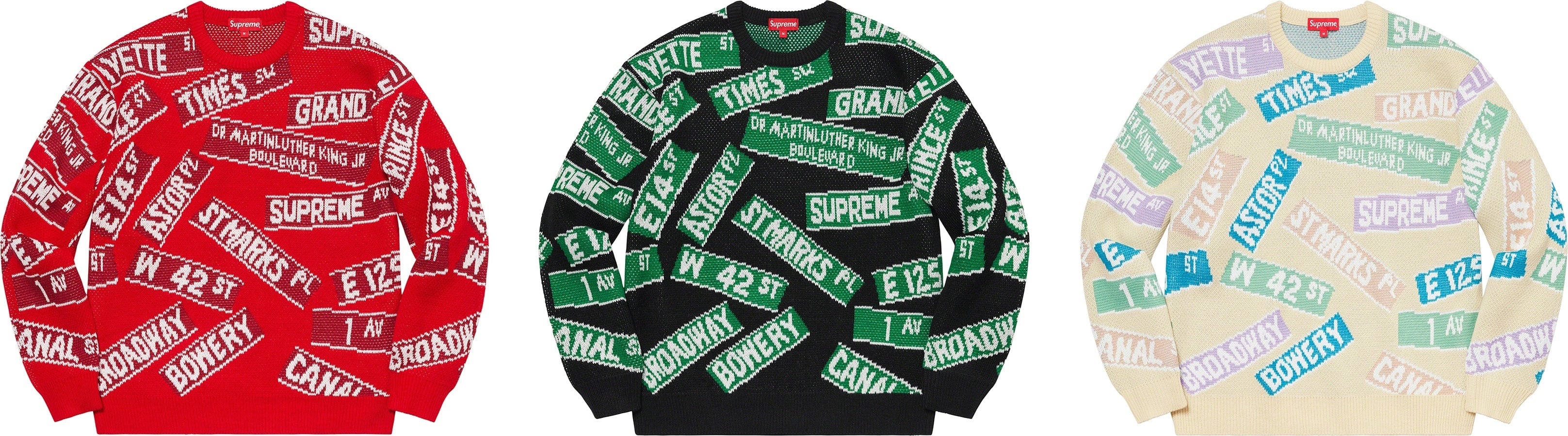 Street Signs Sweater